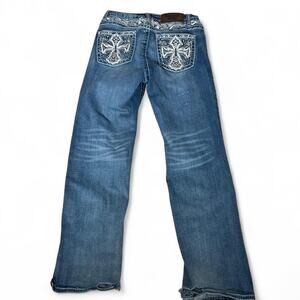 Westfield Eagle Blue Cross Rhinestone Jeans W28